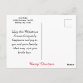 Leuke Leuke Vrolijke Kerstmis Sneeuwman Vakantie Briefkaart (Achterkant)