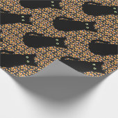 Leuke leuke Zwarte kat Candy maïs Halloween plezie Cadeaupapier (Hoek)