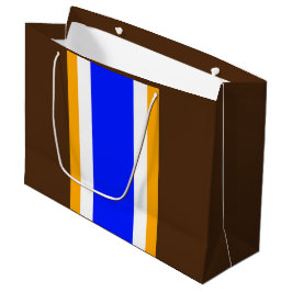 Leuke Levendig Blauw Bruin Wit Geel Racing Stripes Groot Cadeauzakje