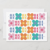 Leuke Levendige Bloem Foto Verjaardagsfeest Kaart (Achterkant)