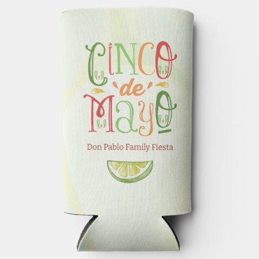 Leuke levendige Cinco de Mayo Party Seltzer Blikjeskoeler (Voorkant)