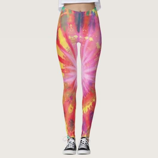 Leuke Levendige Kleurrijke Stropdas-Dye #1 Leggings (Voorkant)