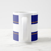 Leuke levendige Royal Blue Yellow White Racing Str Grote Koffiekop (Achterkant)