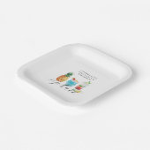 Leuke levendige sip back cocktails verjaardagsfees papieren bordje (Gebogen)