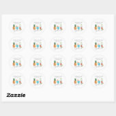 Leuke levendige sip back cocktails verjaardagsfees ronde sticker (Vel)