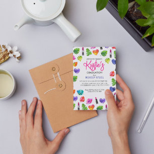 Leuke Levendige Waterverf Lippenstiften Afsluitfee Briefkaart