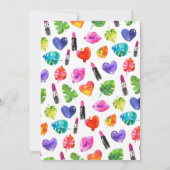 Leuke levendige Waterverf Lipsticks Graduation Par Kaart (Achterkant)