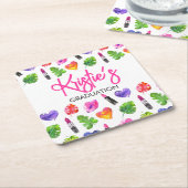 Leuke levendige Waterverf Lipsticks Graduation Par Kartonnen Onderzetters (Schuin)