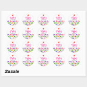 Leuke levendige Waterverf Lipsticks Graduation Par Ronde Sticker (Vel)