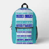 Leuke Levens Motivational Quotes Blauwe Rugzak (Voorkant)
