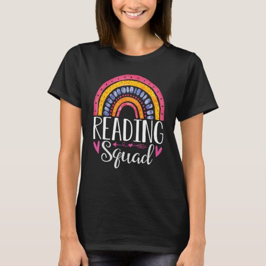 Leuke Lezing Squad Reading Interventionist Leraar T-shirt (Voorkant)