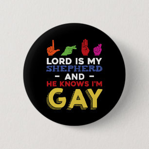 Leuke LGBT Gay Pride Maand Bewustzijn ASL Sign Lan Ronde Button 5,7 Cm