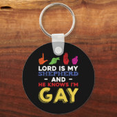 Leuke LGBT Gay Pride Maand Bewustzijn ASL Sign Lan Sleutelhanger (Voorkant)