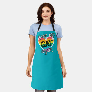 Leuke LGBTQ Pride zelfironische regenboogvlag blau Schort
