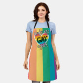 Leuke LGBTQ Pride zelfironische regenboogvlag Schort (Gedragen)