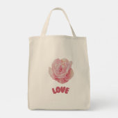 Leuke, lichte en mooie rustige mode roos tote bag (Achterkant)