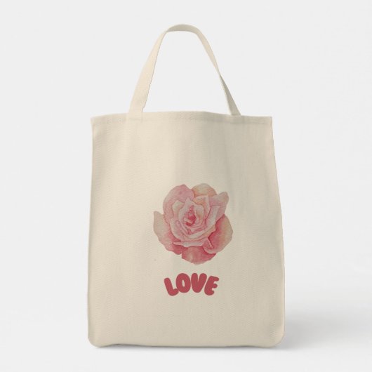 Leuke, lichte en mooie rustige mode roos tote bag (Achterkant)