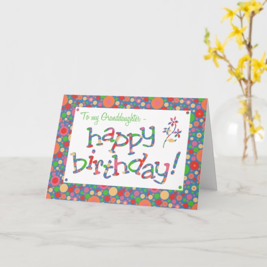 Leuke lichtpuntjes op blauw, kleindochter verjaard kaart (Gele Bloem)