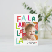 Leuke Lied Bewerkbare Kleur Kerstkaart Feestdagenkaart (Staand voorkant)