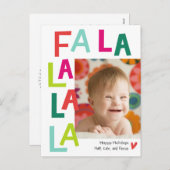 Leuke Lied Bewerkbare Kleur Kerstkaart Feestdagenkaart (Voorkant / Achterkant)