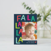 Leuke Lied Bewerkbare Kleur Vakantie Ansichtkaart Feestdagenkaart (Staand voorkant)