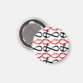 Leuke Liefde en Anker Infinity Symbolen Magneet (Voorkant / Achterkant)