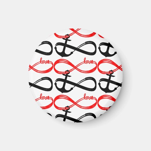 Leuke Liefde en Anker Infinity Symbolen Magneet (Voorkant)