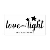 Leuke Liefde en Lichte Sterren Gepersonaliseerde V Rubberstempel (Afrduk)
