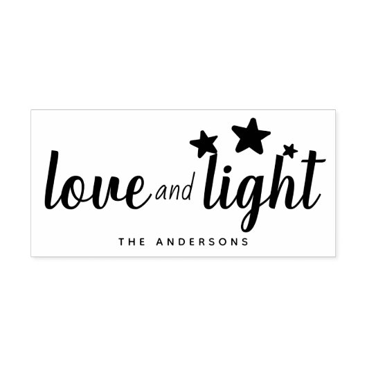 Leuke Liefde en Lichte Sterren Gepersonaliseerde V Rubberstempel (Afrduk)