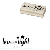 Leuke Liefde en Lichte Sterren Gepersonaliseerde V Rubberstempel (Gestempeld)