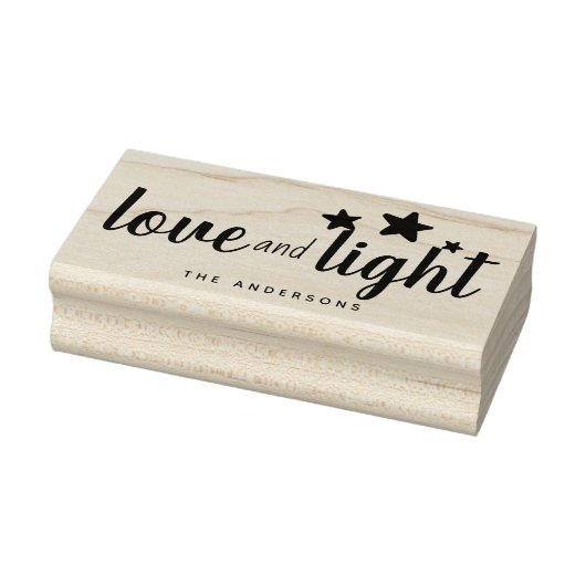 Leuke Liefde en Lichte Sterren Gepersonaliseerde V Rubberstempel (Stempel)