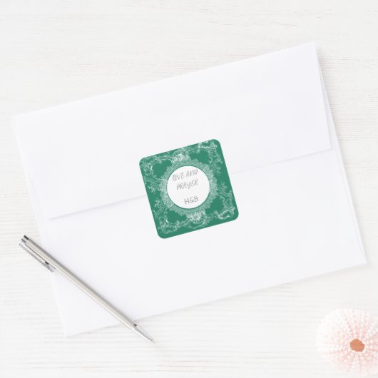 Leuke Liefde Groene Sticker (Envelop)