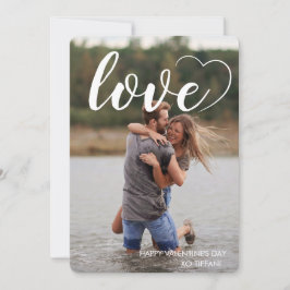 Leuke Liefde Hart Foto Gelukkig Valentijnsdag Feestdagenkaart