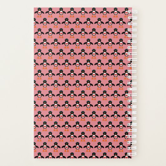 Leuke Liefde Hart Penguin Custom Planner (Achterkant)