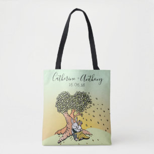 Leuke liefde konijntjes bruiloft gunst voor Jubile Tote Bag