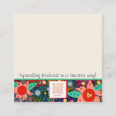 Leuke Liefde Mensen Inspireren Quote Vriendelijkhe Vierkante Visitekaartje (Achterkant)