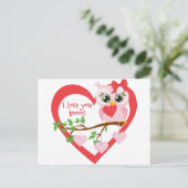 Leuke Liefde Uil Briefkaart (Staand voorkant)