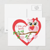 Leuke Liefde Uil Briefkaart (Voorkant / Achterkant)