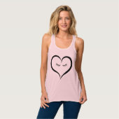 Leuke Liefdes Hart Tank Top (Volledige Voorkant)