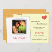 Leuke Liefdesbrief Save The Date Kaart (Voorkant / Achterkant)
