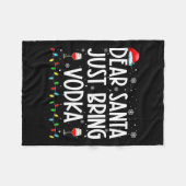 Leuke lieve kerstman breng gewoon wodka kerstpyjam fleece deken (Voorkant (Horizontaal))