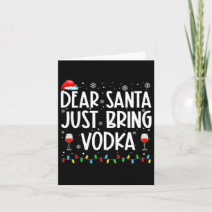 Leuke lieve kerstman breng gewoon wodka kerstpyjam kaart