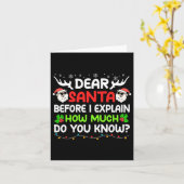 Leuke lieve kerstman Ik kan Kerstmis uitleggen voo Kaart (Gele Bloem)
