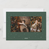 Leuke lieve Kerstmis speelse script foto Feestdagenkaart (Achterkant)