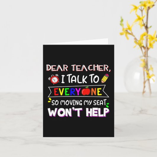 Leuke lieve leraar ik praat met iedereen die van s kaart (Gele Bloem)