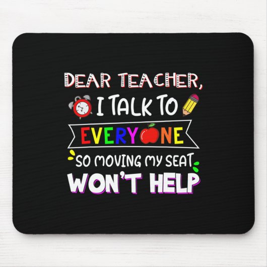 Leuke lieve leraar ik praat met iedereen die van s muismat (Voorkant)