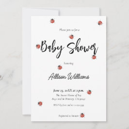 Leuke lieveheersbeestje Baby shower Kaart