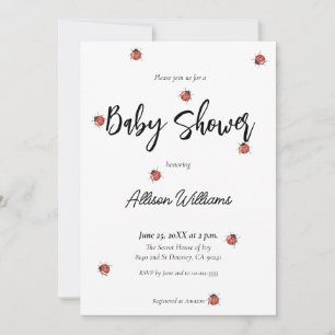 Leuke lieveheersbeestje Baby shower Kaart