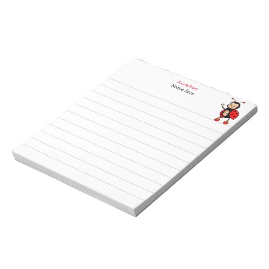 Leuke lieveheersbeestje bekleed notitieblok (Linkerzijde)