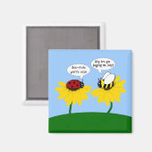 Leuke lieveheersbeestje en hommel bijenmagneet magneet (Voorkant / Achterkant)